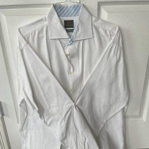 Thomas Dean White Long Sleeve Shirt
